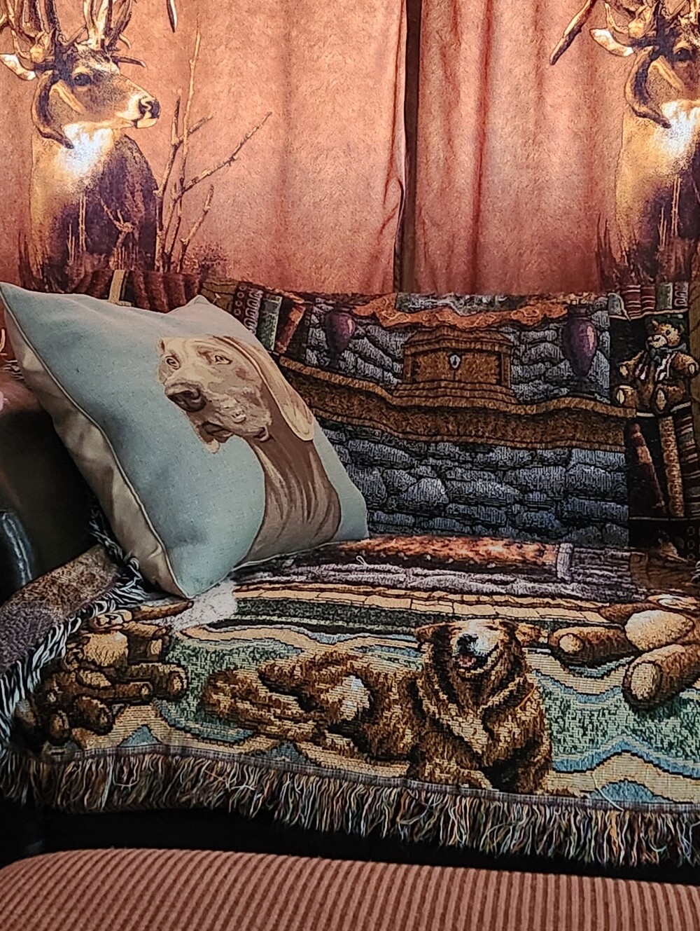 Tapestry Portrait Of Weimaraner Dog